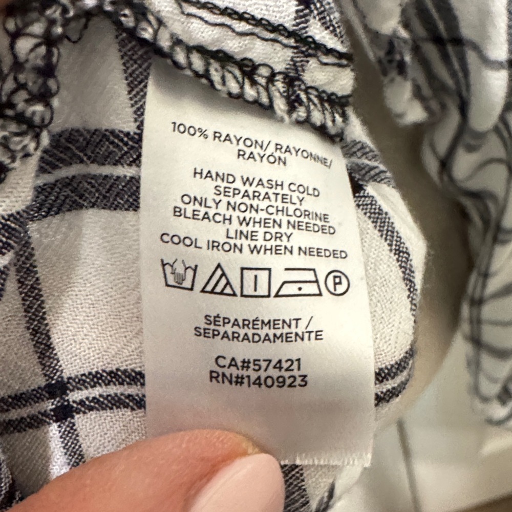 LOFT Black and White Plaid High-Low Tunic - Picture 7 of 10